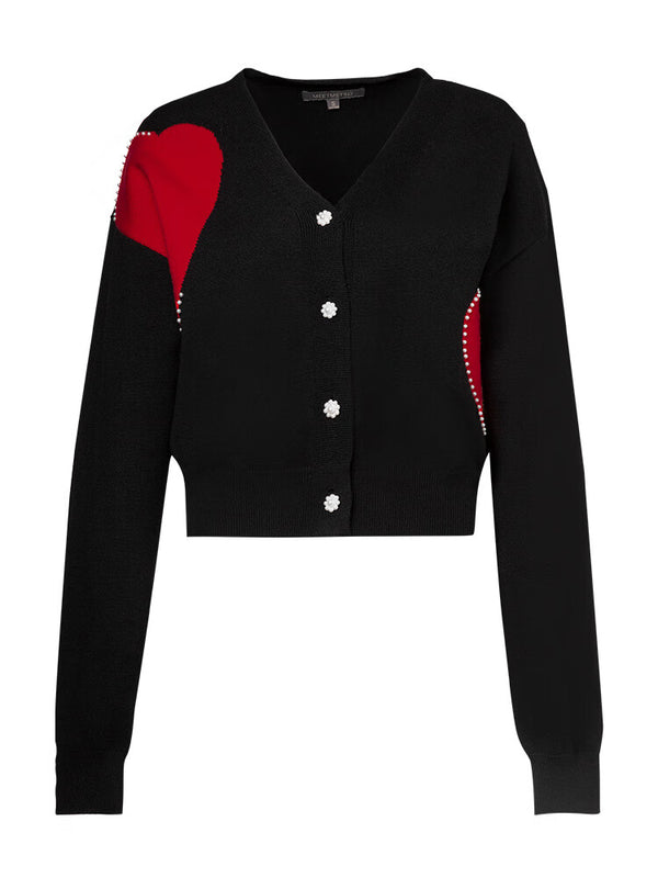 Femalestyle Maya Heart-Knit Cardigan
