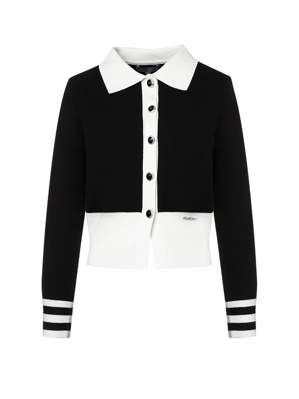Femalestyle Maya Two-Tone Chanel-Style Cardigan